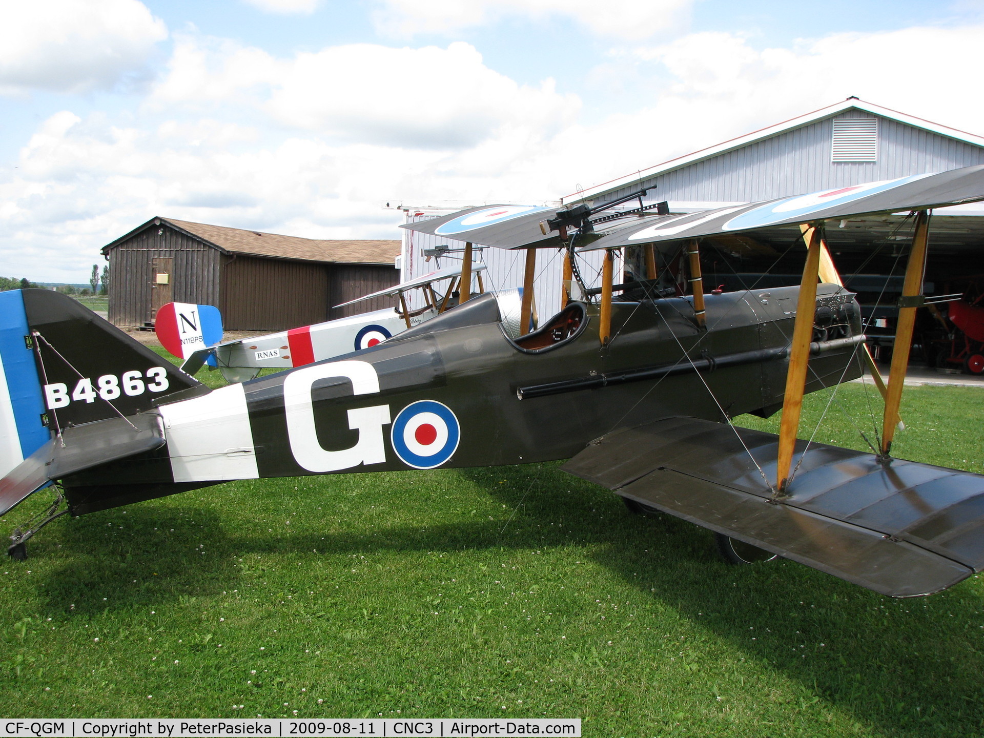 CF-QGM, 1970 Royal Aircraft Factory SE-5A Replica C/N G70 003, 7/8 scale Nieuport 11 visiting The Great War Flying Museum