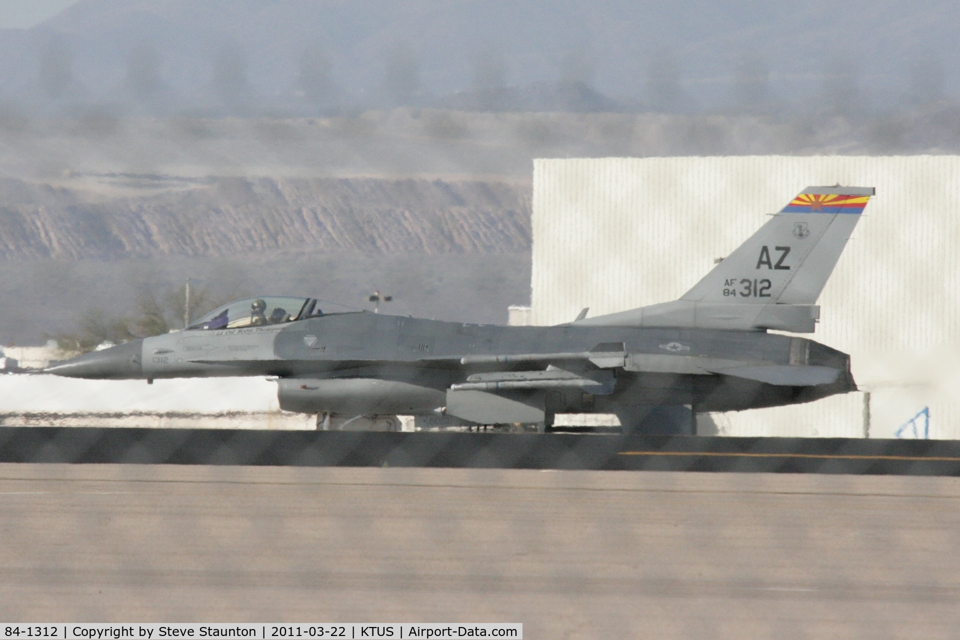 84-1312, 1984 General Dynamics F-16C C/N 5C-149, Taken at Tucson International Airport, in March 2011 whilst on an Aeroprint Aviation tour