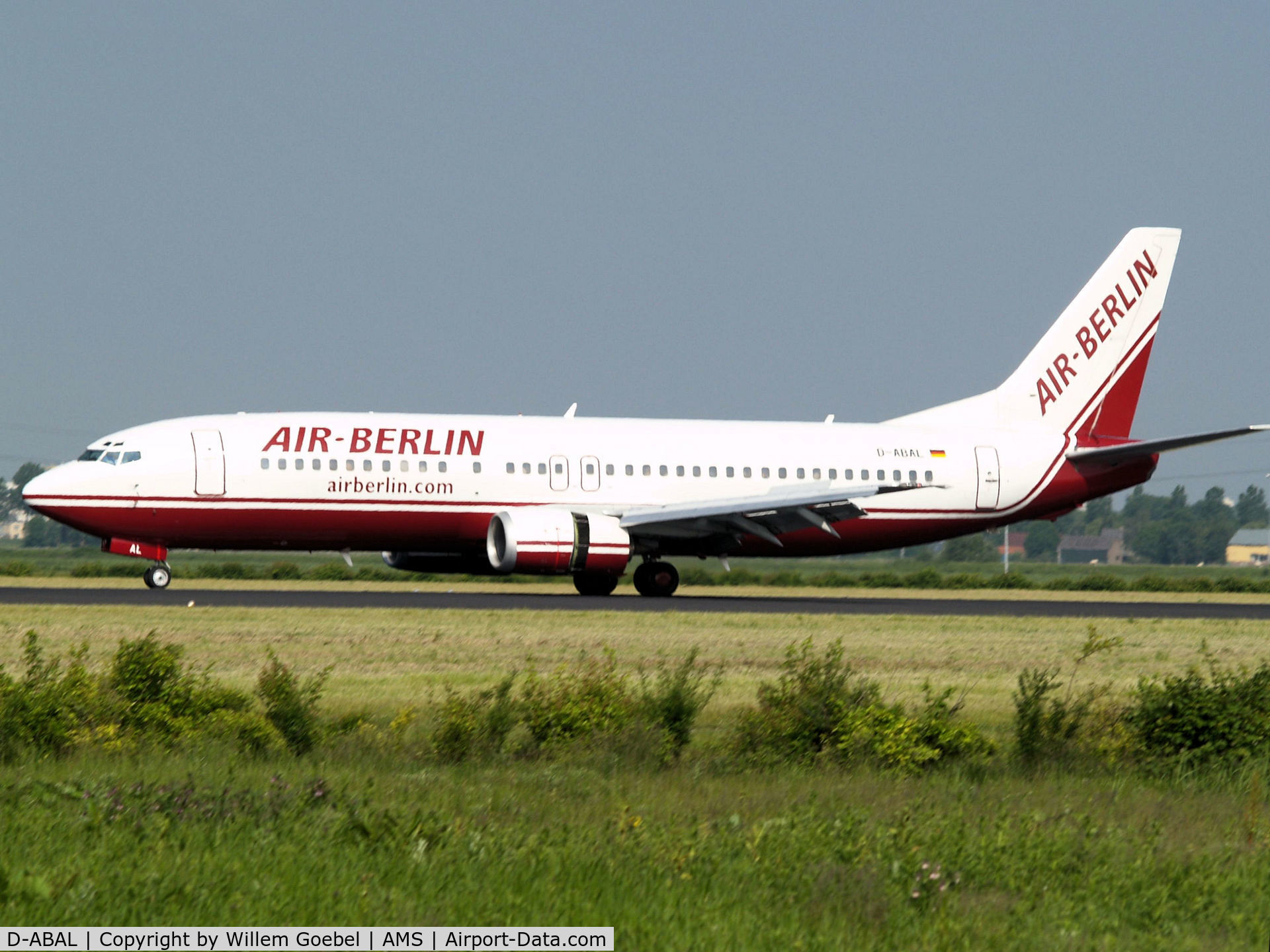 D-ABAL, 1996 Boeing 737-46J C/N 28334, Landing on runway R18 of Amsterdam Airport