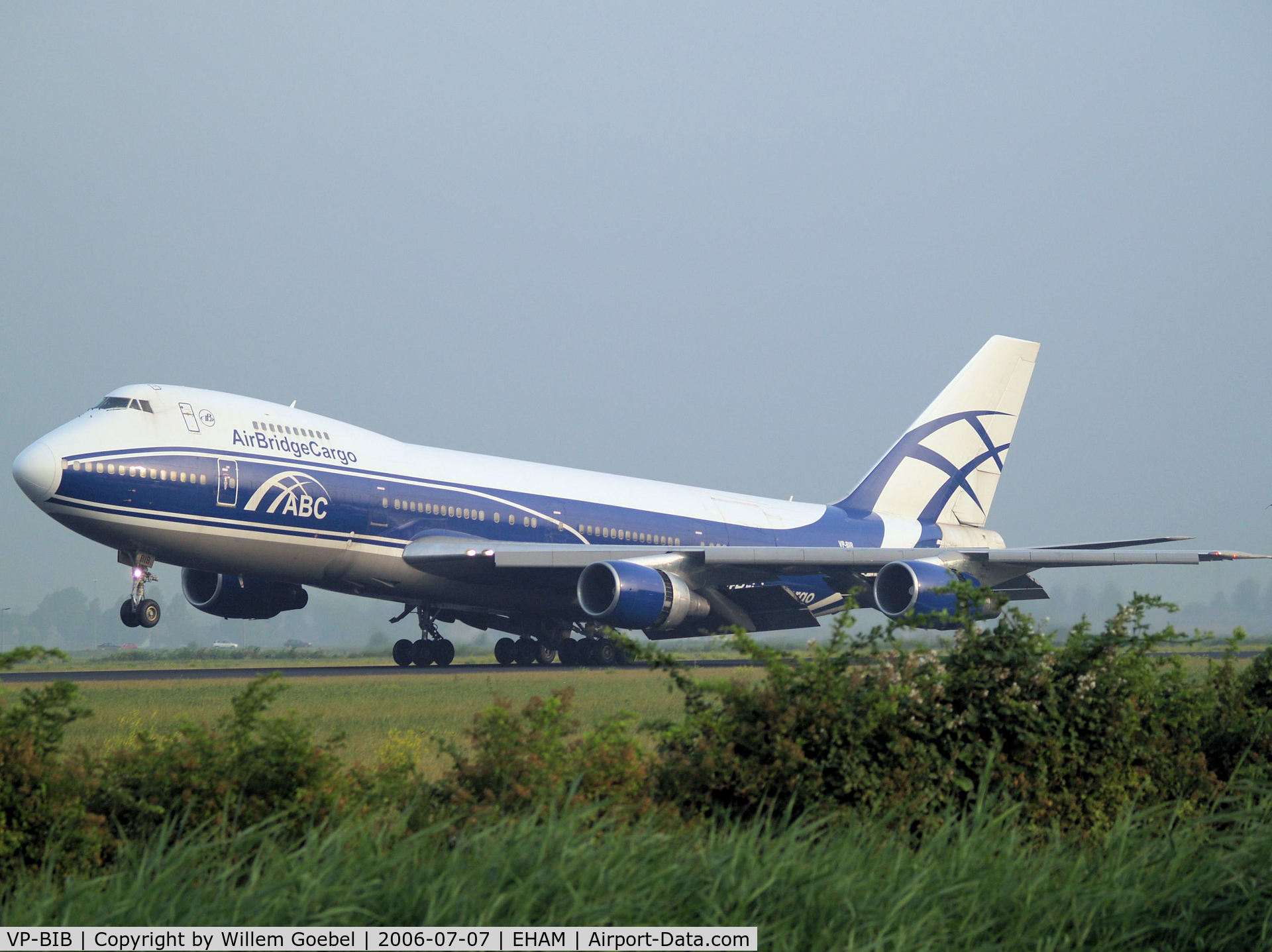 VP-BIB, 1980 Boeing 747-243B C/N 22506, Landing on runway R18 of Amsterdam Airport