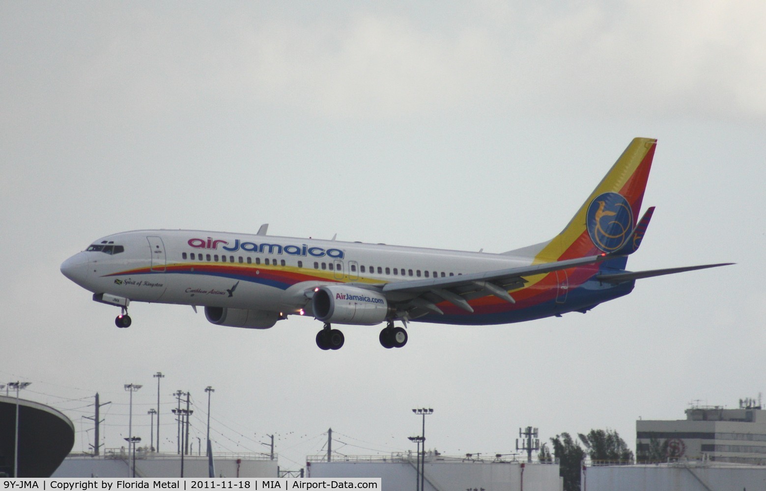 9Y-JMA, 2002 Boeing 737-8Q8 C/N 30645, Air Jamaica 737