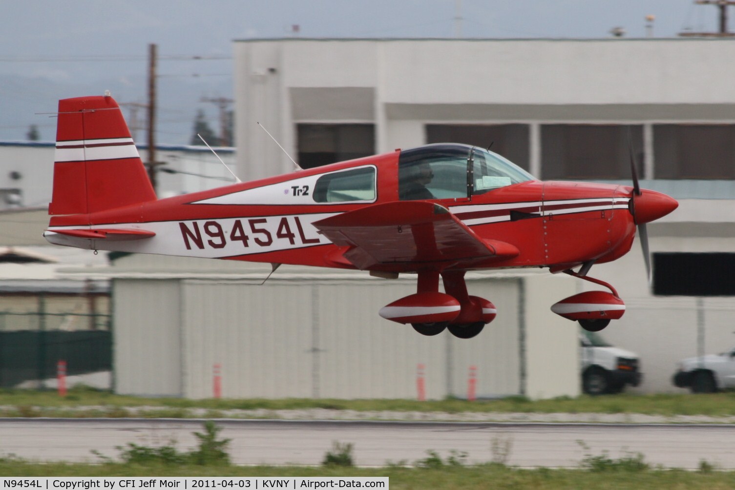 N9454L, 1971 American Aviation AA-1A Trainer C/N AA1A-0254, N9454L in flight.  Pilot: Robert Moir
