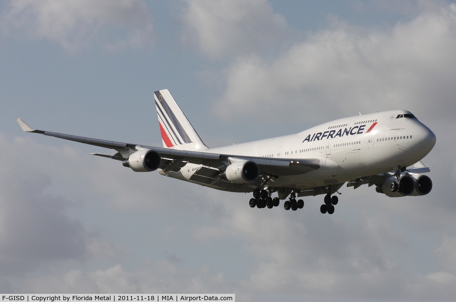 F-GISD, 1992 Boeing 747-428M C/N 25628, Air France 747 from El Dorado location