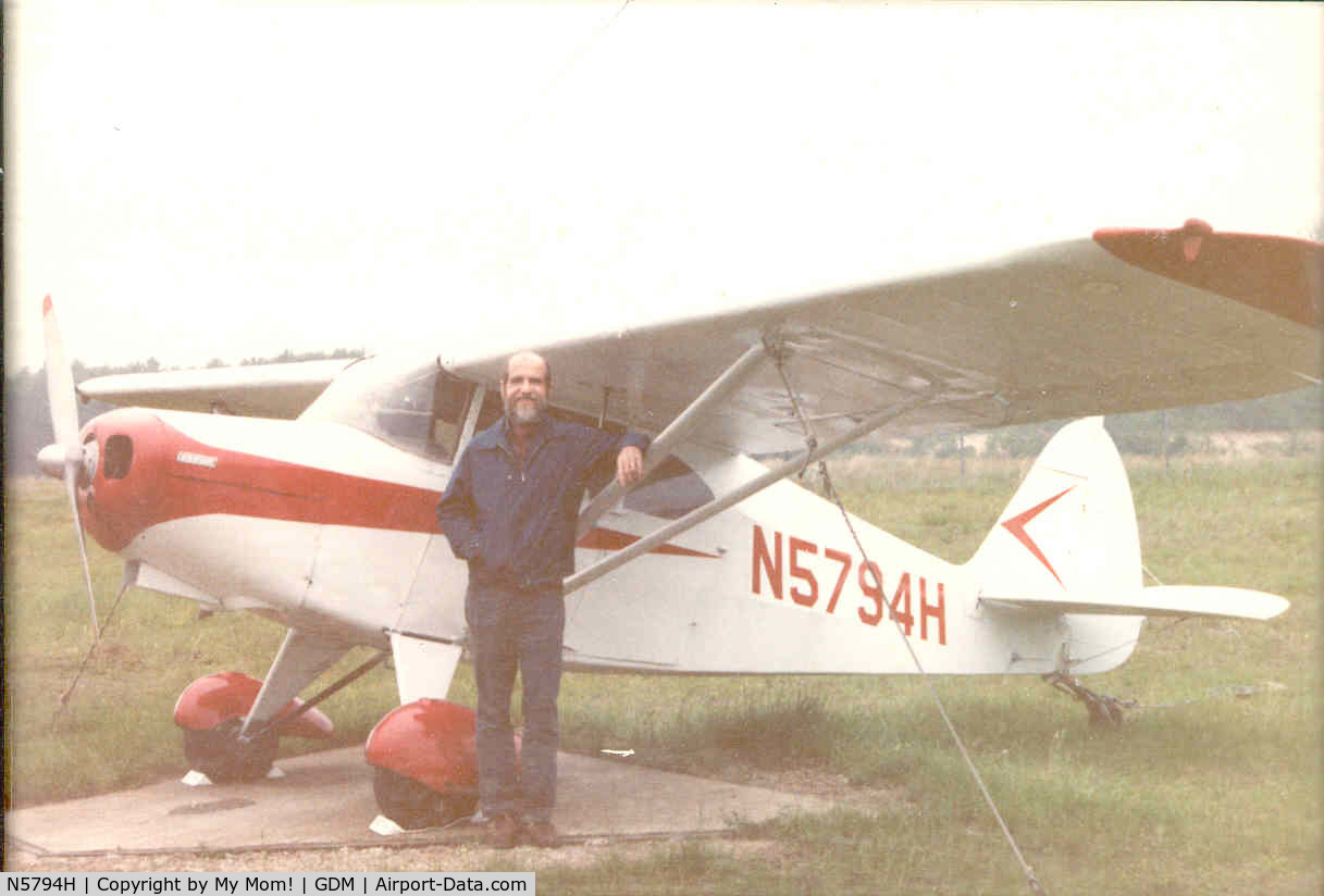 N5794H, 1949 Piper PA-16 Clipper C/N 16-410, Taken of my Dad and his plane, probably around 1980 or so!  We were wondering where it is now, fun to see it's still flying!