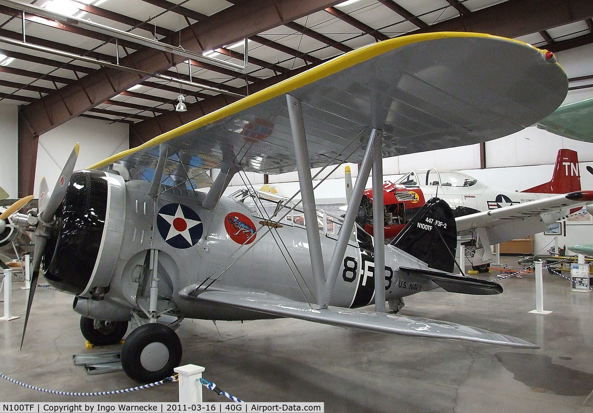 N100TF, Grumman G-32A C/N 447, Grumman G-32A at the Planes of Fame Air Museum, Valle AZ