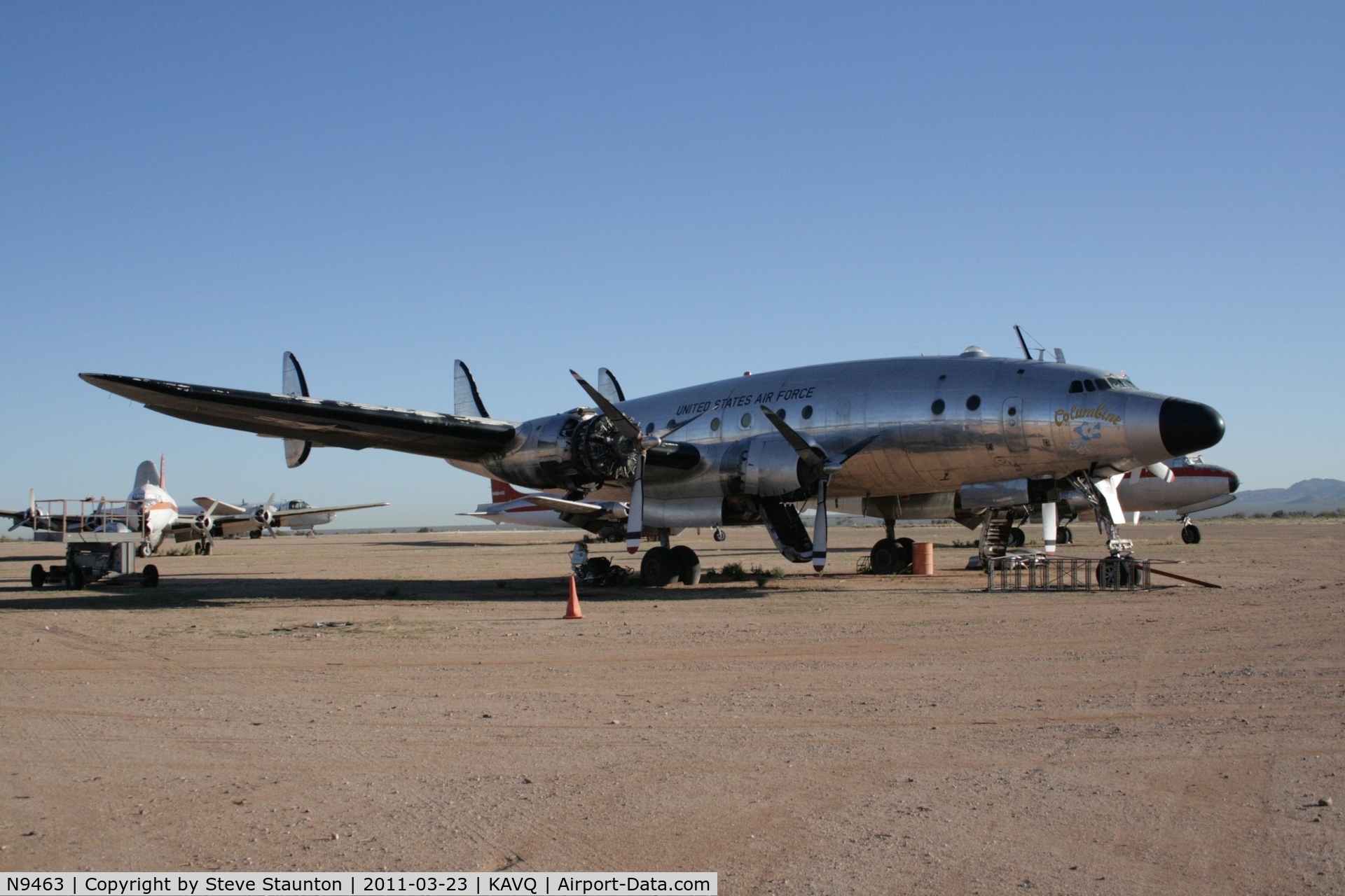 N9463, 1948 Lockheed VC-121B Constellation C/N 749-2602, Taken at Avra Valley Airport, in March 2011 whilst on an Aeroprint Aviation tour