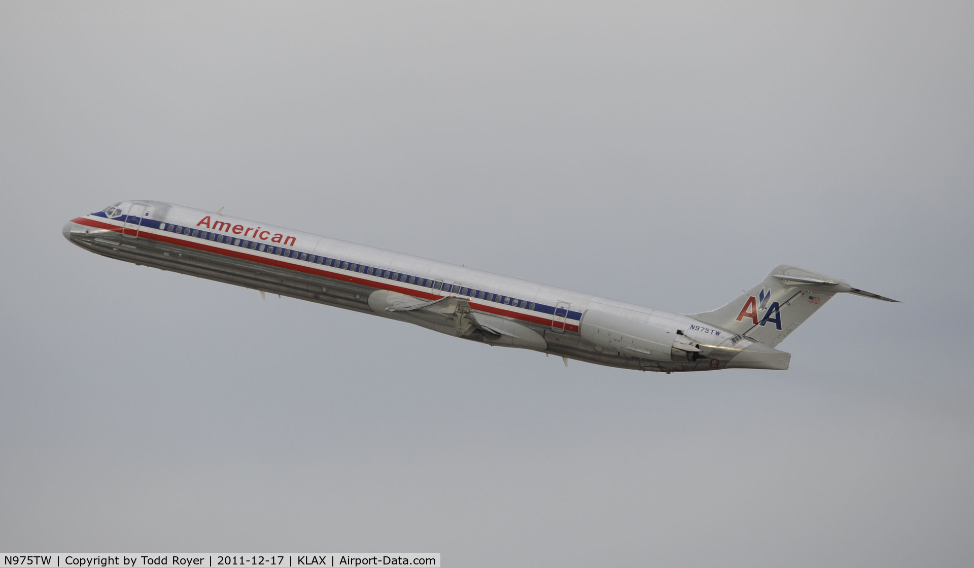 N975TW, 1999 McDonnell Douglas MD-83 (DC-9-83) C/N 53625, Departing LAX