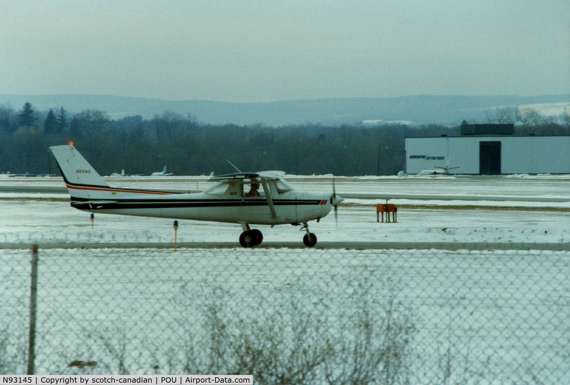 N93145, 1981 Cessna 152 C/N 15285417, Cessna 152 N93145 at Dutchess County Airport, Poughkeepsie, NY - circa 1980's