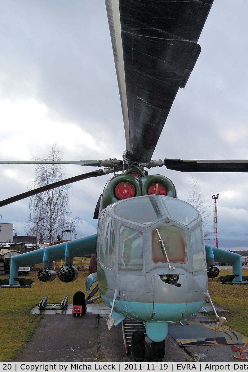 20, Mil Mi-24A Hind C/N 2201407, At Aviomuzejs, Riga