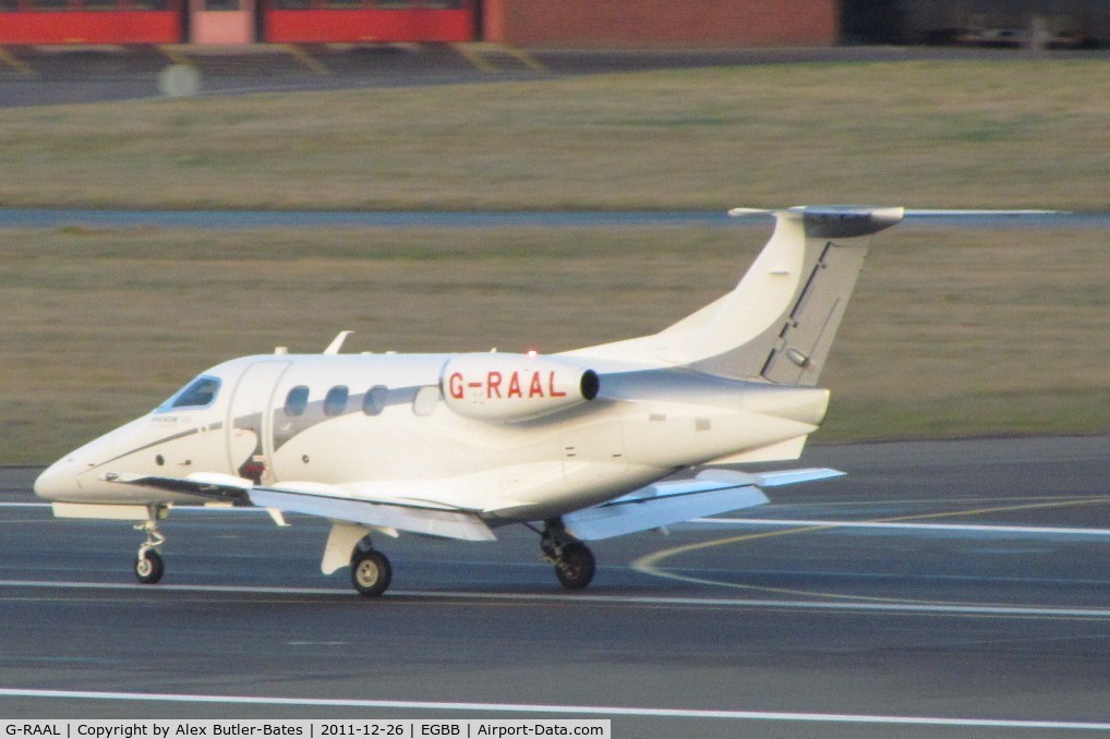 G-RAAL, 2010 Embraer EMB-500 Phenom 100 C/N 50000151, Slowing down after landing