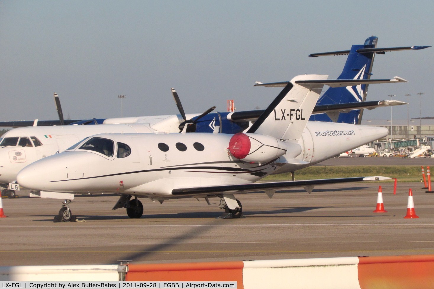 LX-FGL, 2008 Cessna 510 Citation Mustang Citation Mustang C/N 510-0132, Parked on the elmdon apron