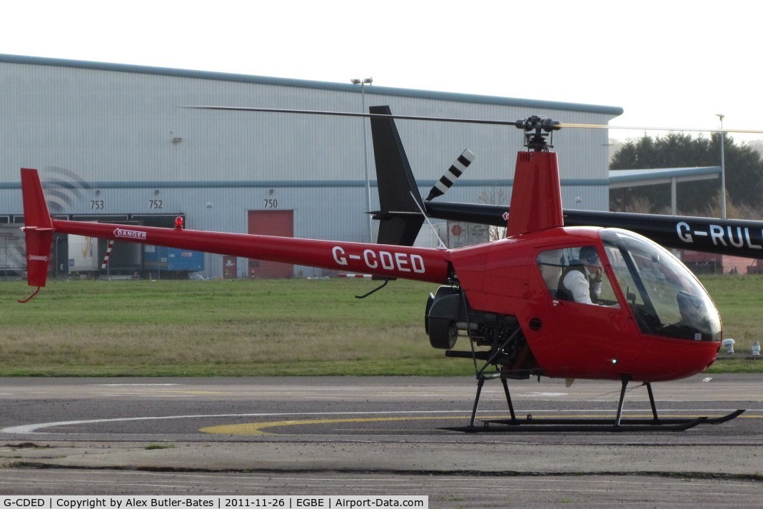 G-CDED, 2004 Robinson R22 Beta C/N 3747, Just about to lift off