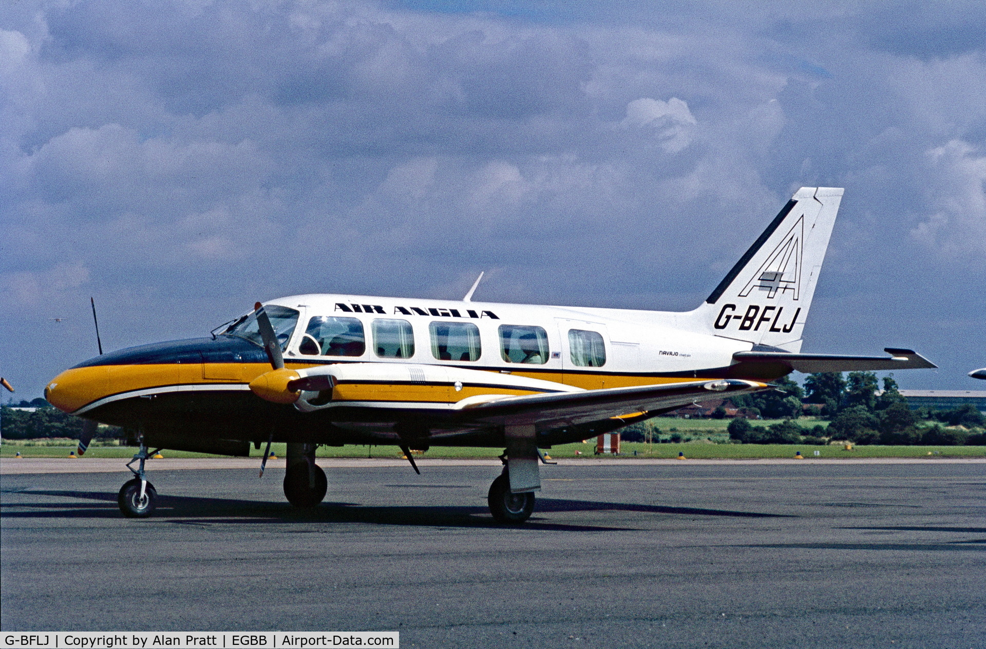 G-BFLJ, 1978 Piper PA-31-350 Chieftain C/N 31-7752030, On apron outside maintenance hangar.