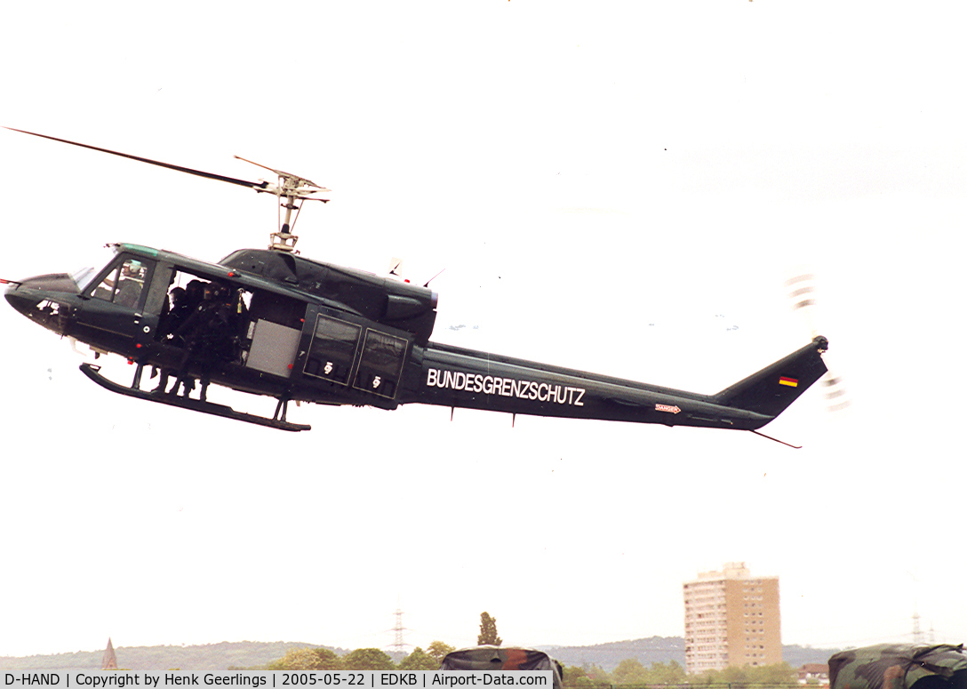 D-HAND, Bell 212 C/N 30568, 50 year BGS - German Border Patrol