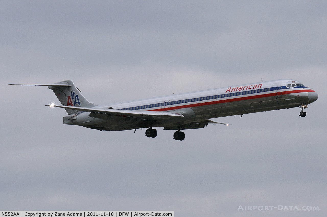 N552AA, 1991 McDonnell Douglas MD-82 (DC-9-82) C/N 53034, American Airlines at DFW Airport