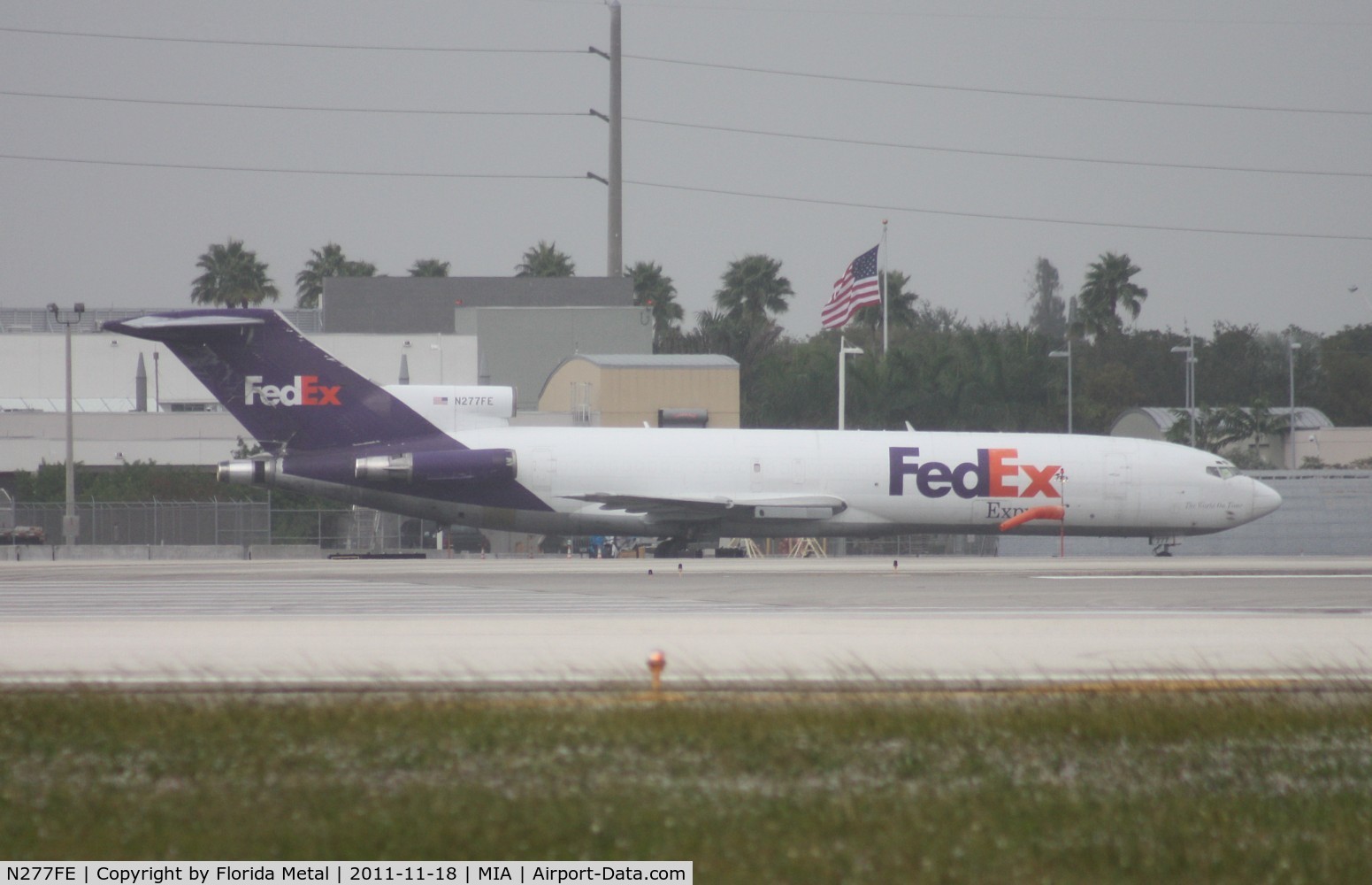 N277FE, 1980 Boeing 727-233F C/N 22042, Didn't see this Fed Ex 727 fly the 3 days I was there, just was parked there.