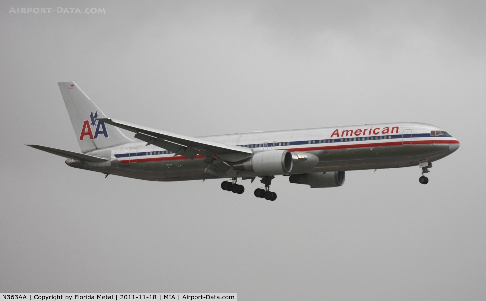 N363AA, 1988 Boeing 767-323 C/N 24044, American 767
