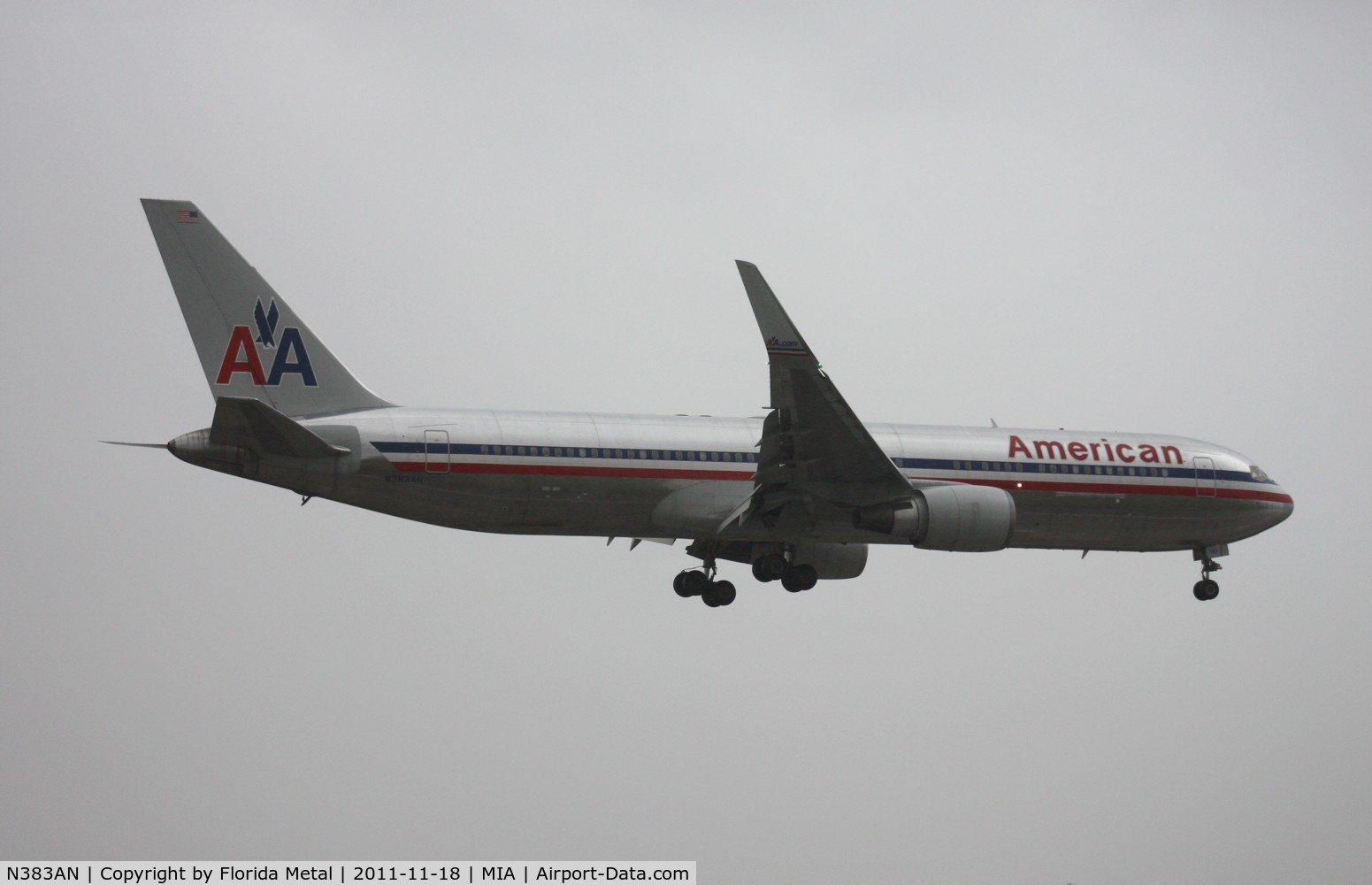 N383AN, 1993 Boeing 767-323 C/N 26995, American 767