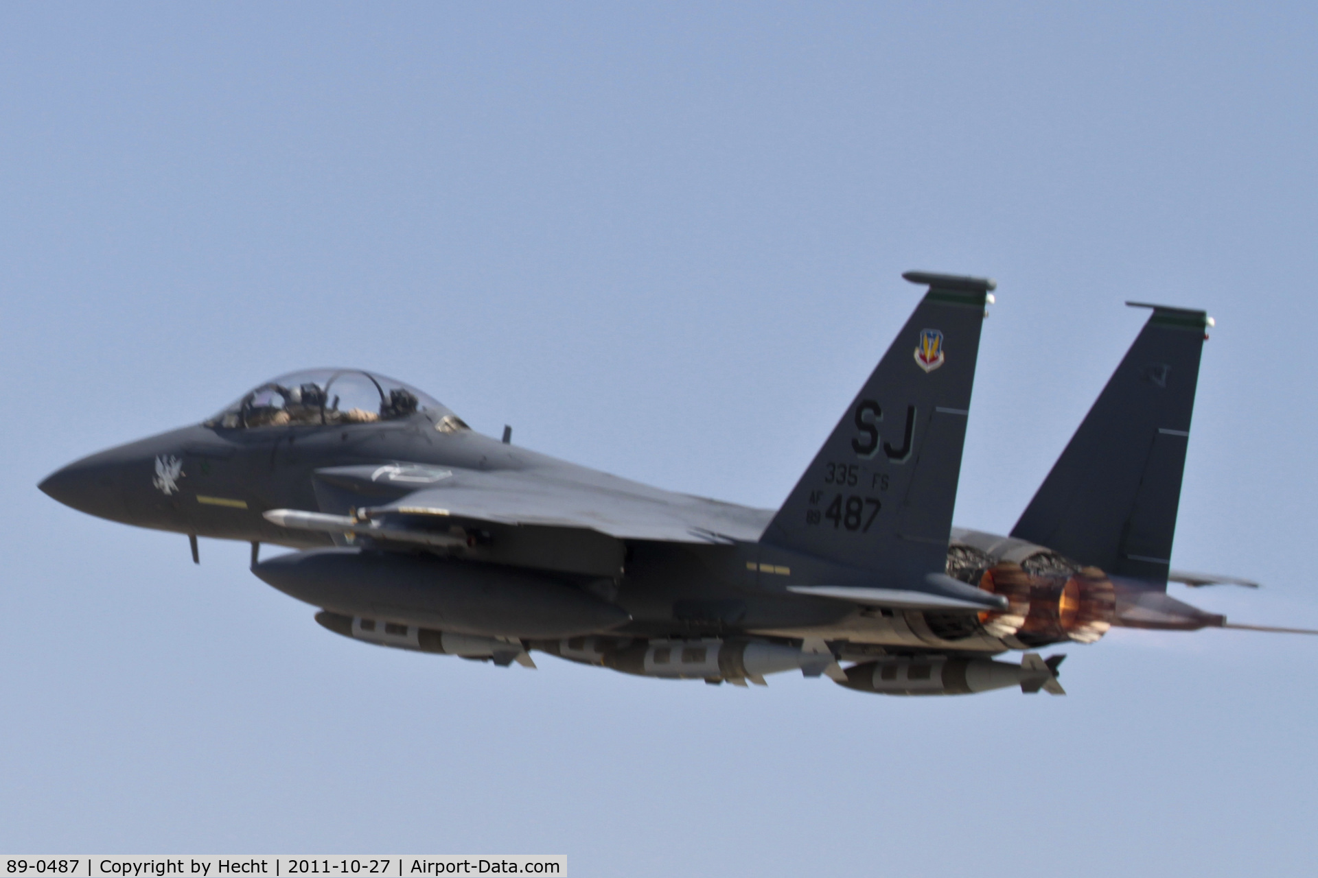 89-0487, 1989 McDonnell Douglas F-15E Strike Eagle C/N 1134/E109, Delivering bombs over Afganistan 2011. Acft has 10K hours now.