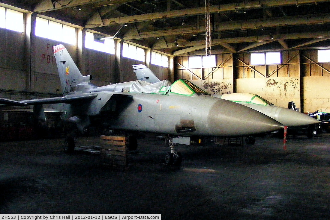 ZH553, 1992 Panavia Tornado F.3 C/N 923/AT045/2192, inside the Aircraft Maintenance & Storage Unit hangar