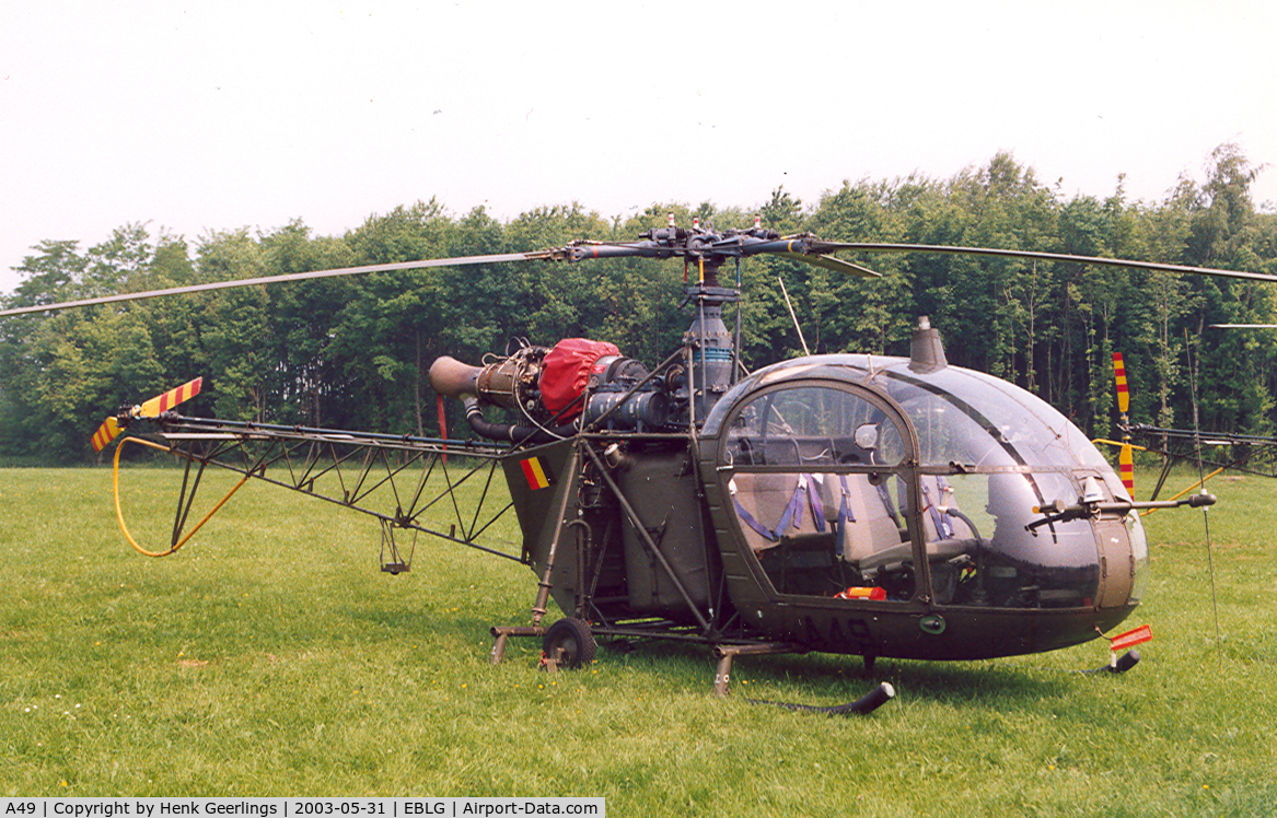 A49, Sud Aviation SA-318C Alouette II C/N 1989, Belgian Army.

Heli Meet at Bierset AB