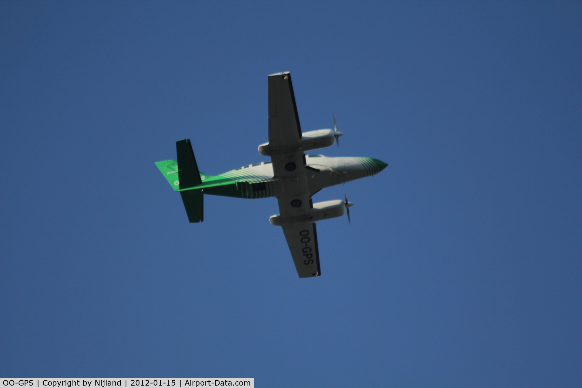 OO-GPS, 1980 Cessna 404 Titan Titan C/N 404-0609, 15-01-2012 15:00 uur boven Neede The Netherlands