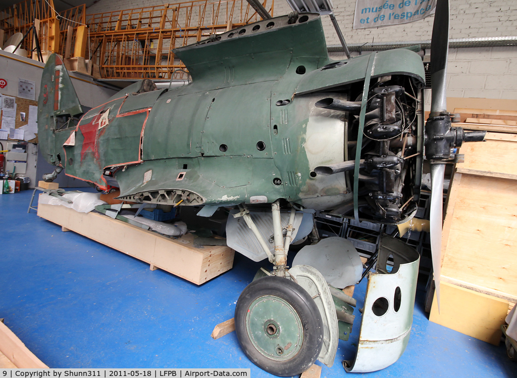 9, Polikarpov I-153 Chaika C/N 7277, Now @ Dugny for restoration...