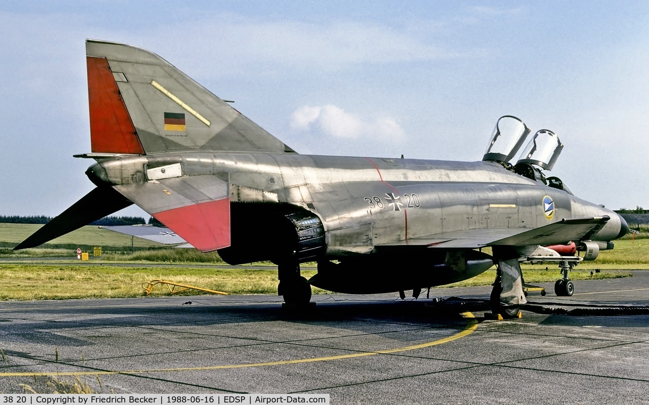 38 20, 1973 McDonnell Douglas F-4F Phantom II C/N 4663, transient at Fliegerhorst Pferdsfeld