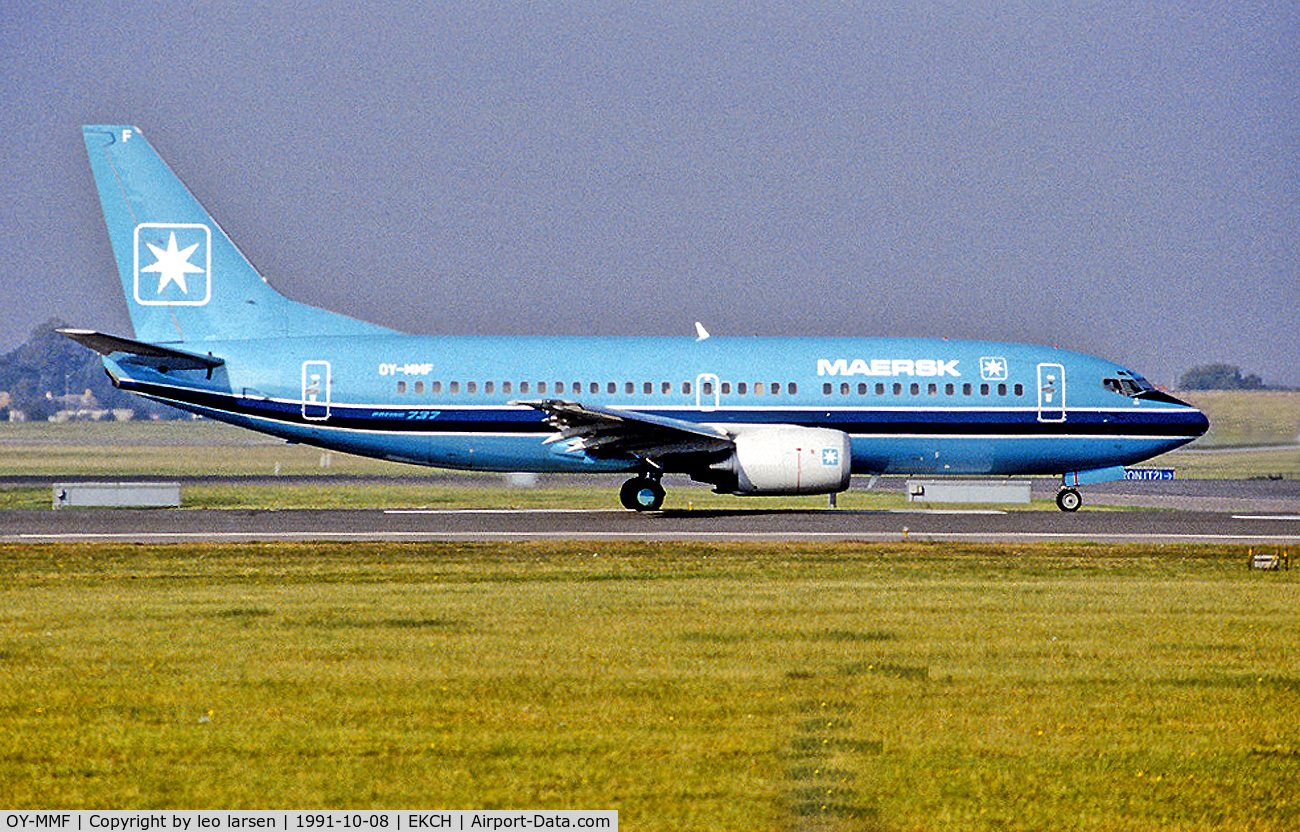 OY-MMF, 1990 Boeing 737-3L9 C/N 24571, Copenhagen Kastrup T/O run R-04R