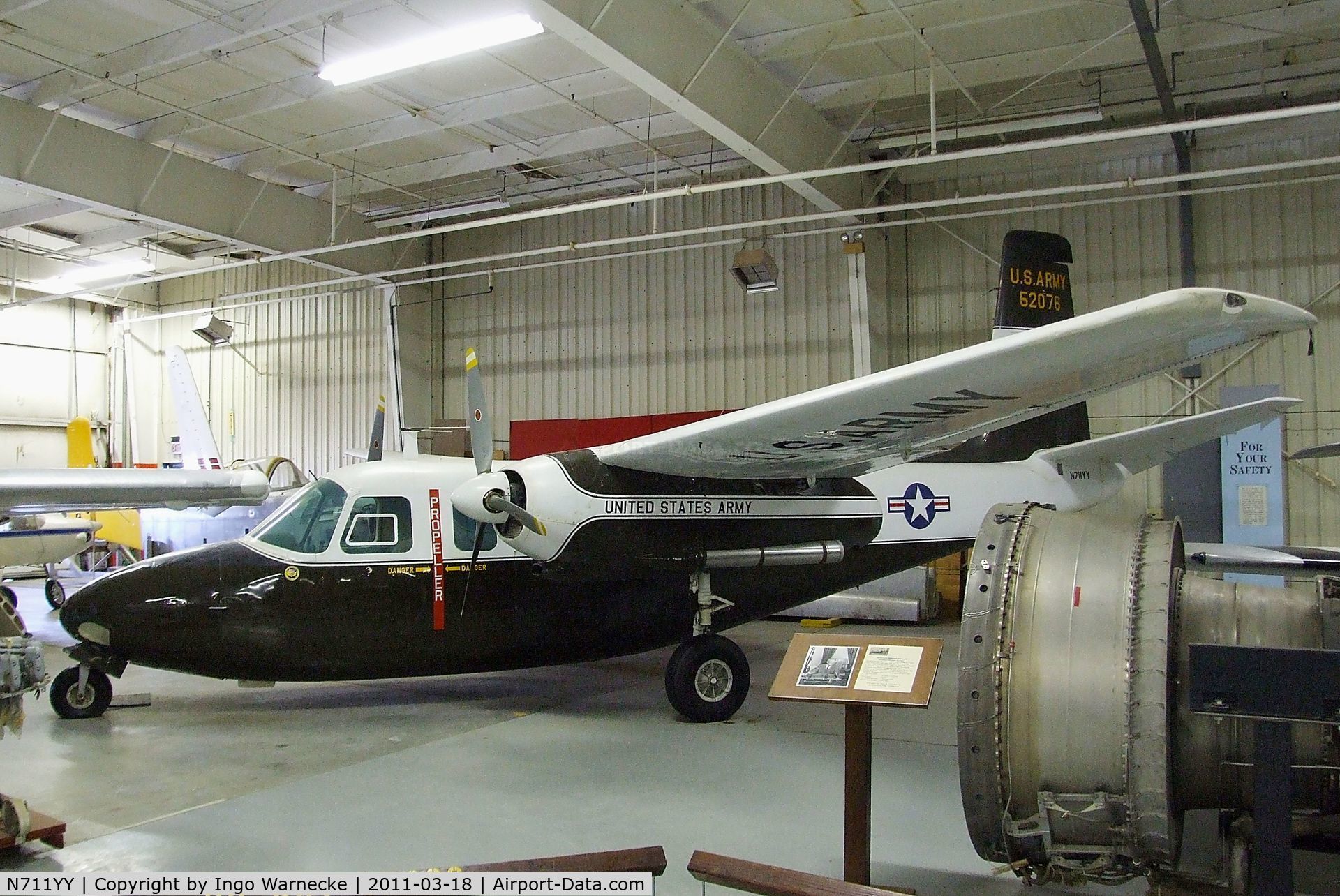 N711YY, 1953 Aero Commander 520 C/N 520-76, Aero Commander 520 at the Mid-America Air Museum, Liberal KS