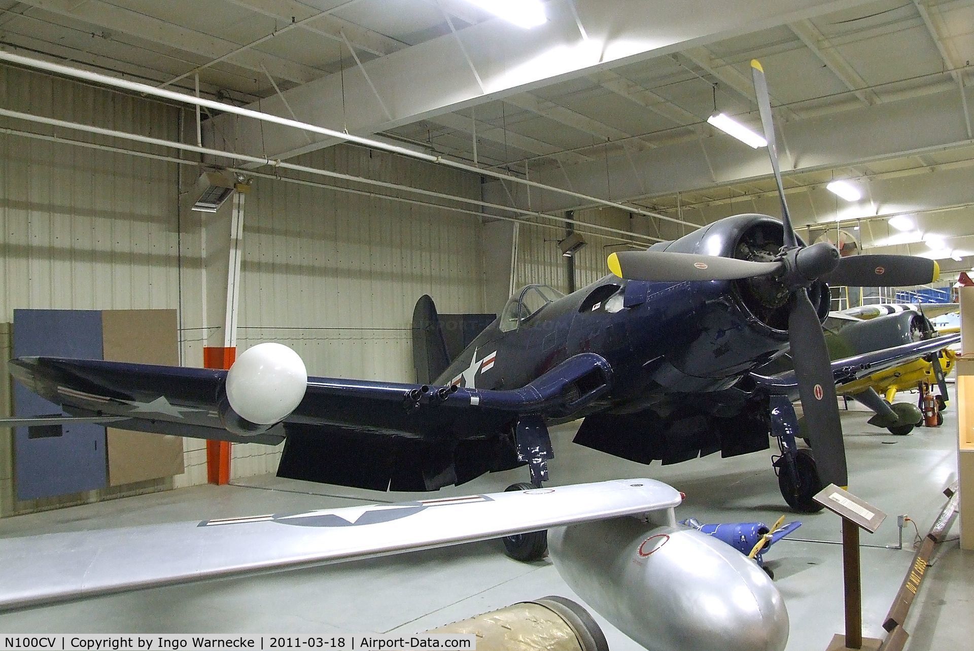 N100CV, 1948 Vought F4U-5 Corsair C/N Not found (Bu124447), Vought F4U-5NL Corsair at the Mid-America Air Museum, Liberal KS