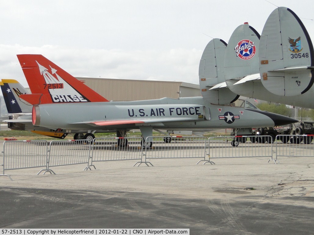 57-2513, 1957 Convair F-106B Delta Dart C/N 8-27-07, Moved outside Yank's Museum hanger and parked next to the EC-121T for display