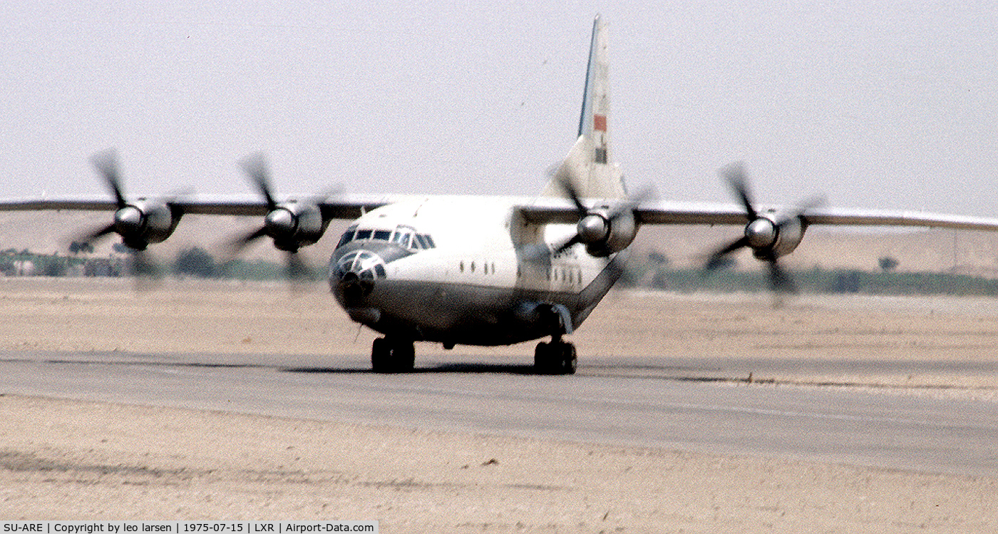 SU-ARE, 1969 Antonov An-12BP C/N 346709, Luxor  LXR  Egypt 15.7.75