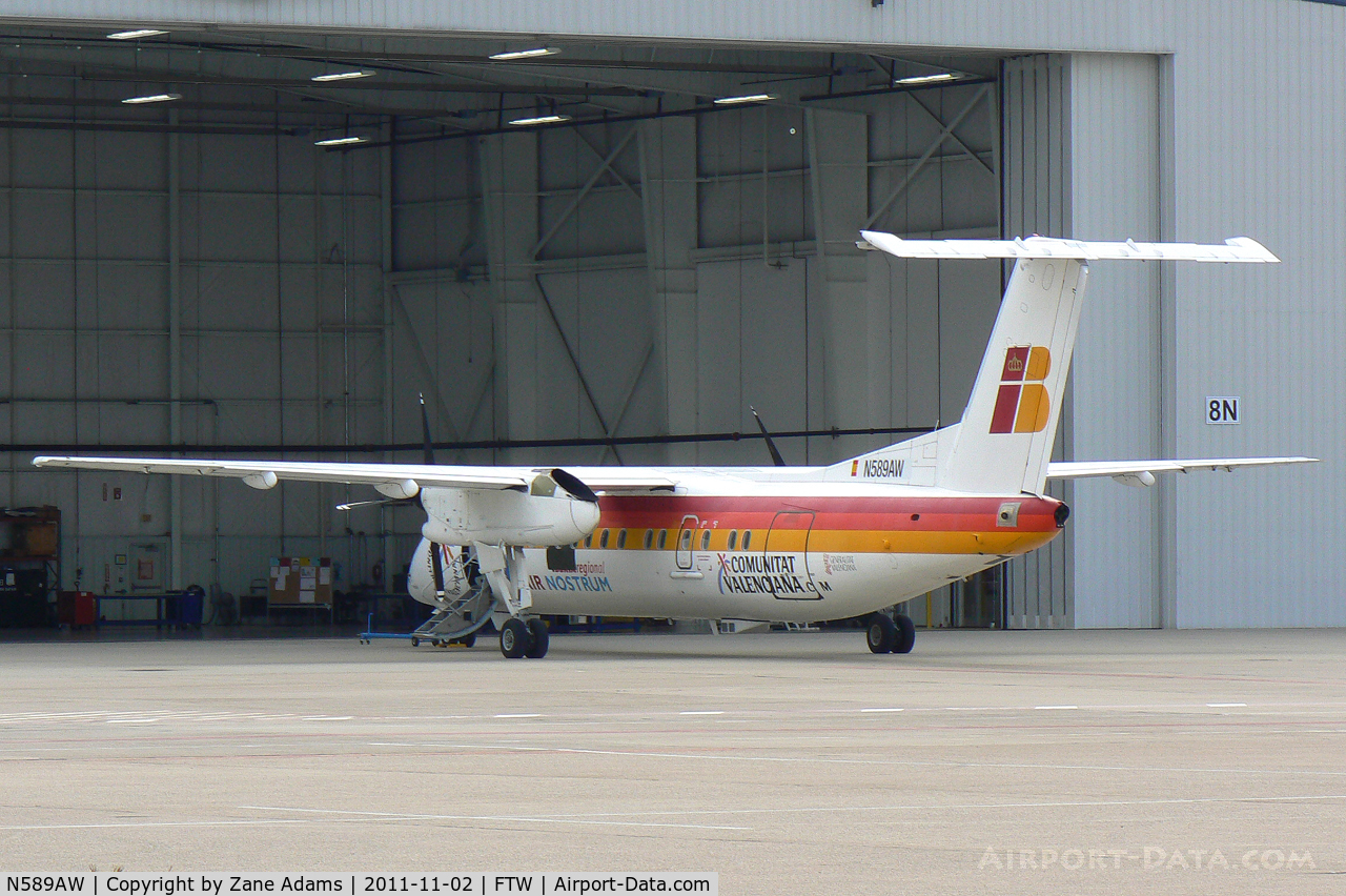 N589AW, Bombardier DHC-8-315 Dash 8 C/N 589, At Meacham Field - Fort Worth, TX
