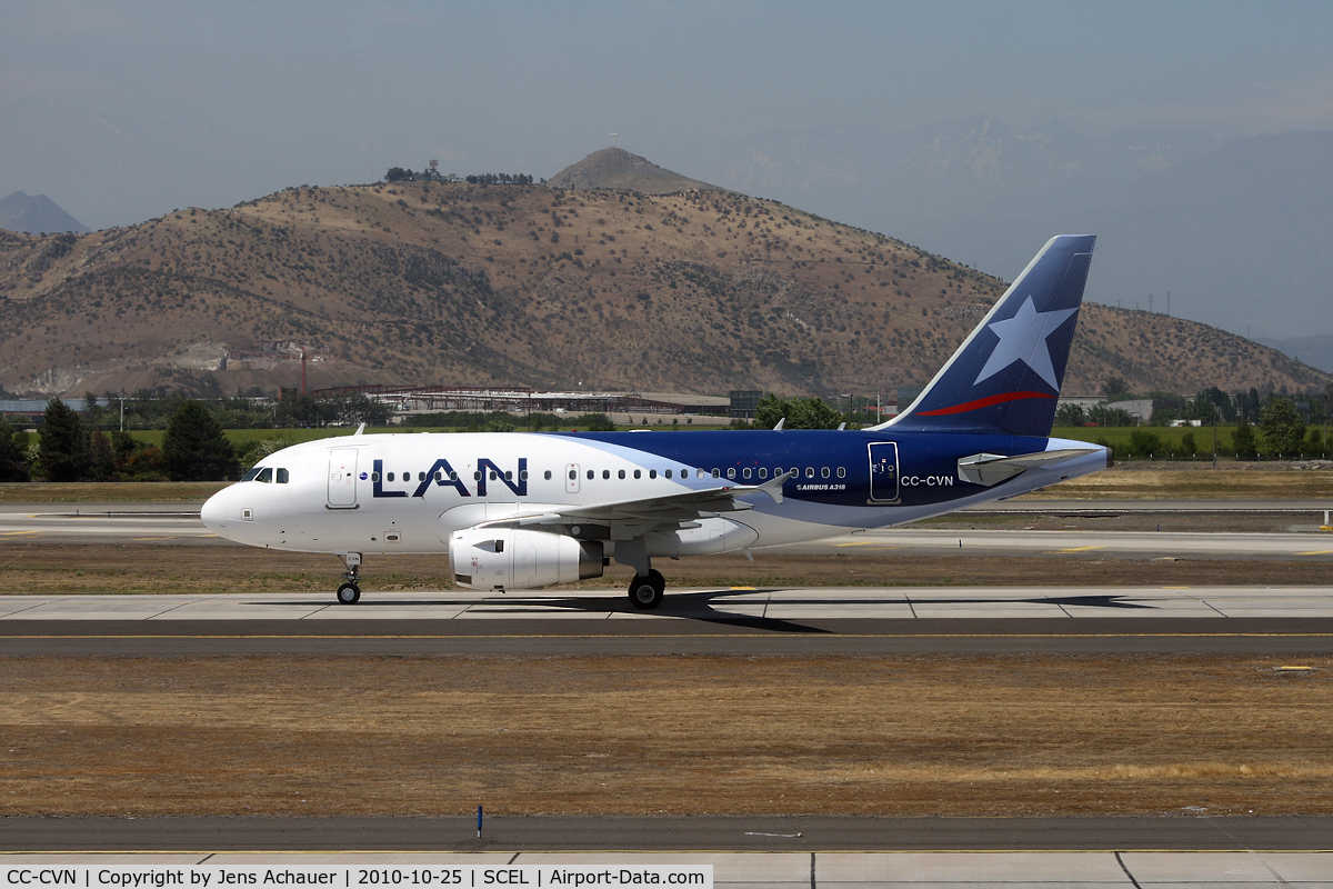CC-CVN, 2007 Airbus A318-121 C/N 3216, Taxing to gate