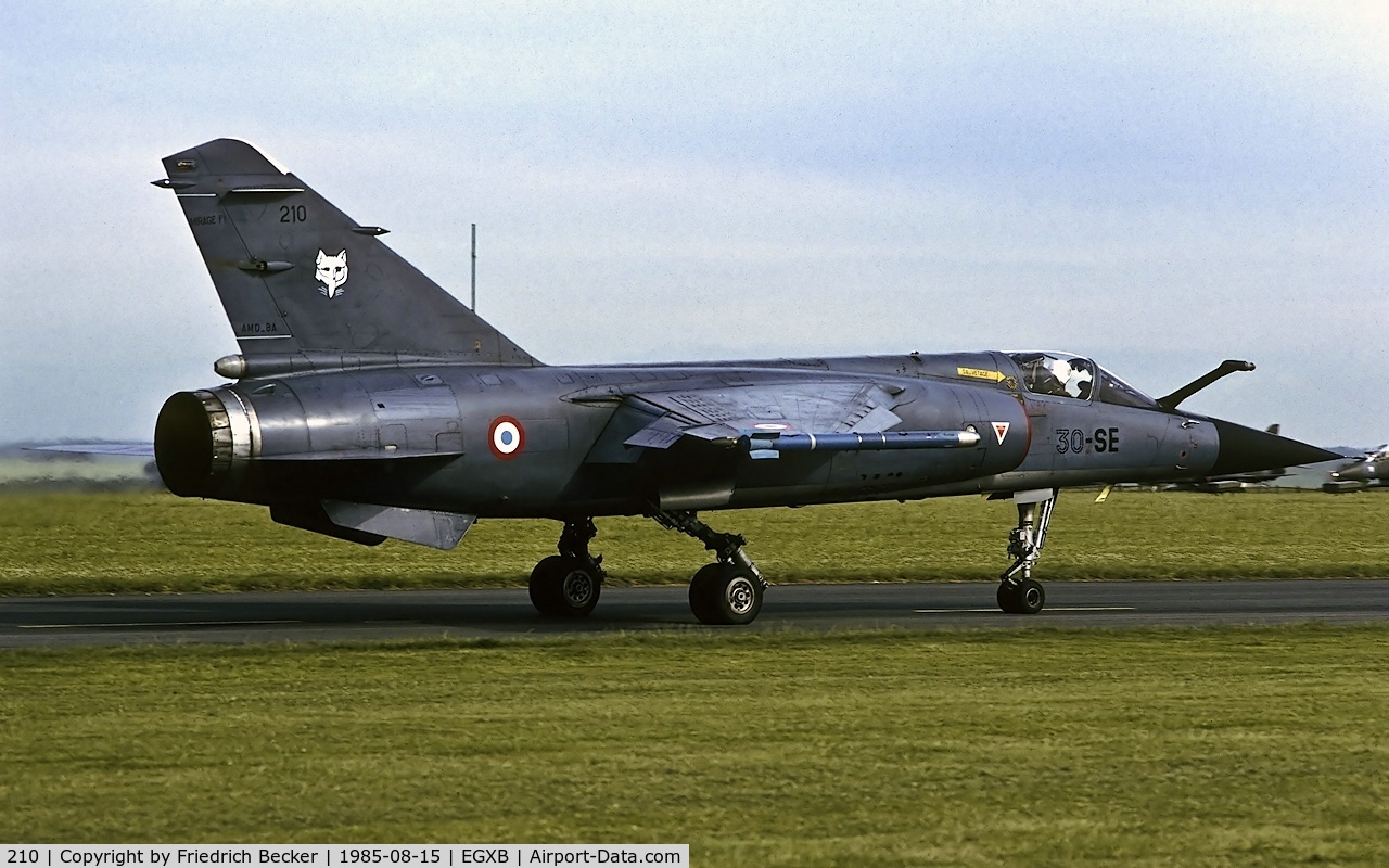 210, Dassault Mirage F.1C C/N Not found 210, taxying to the active