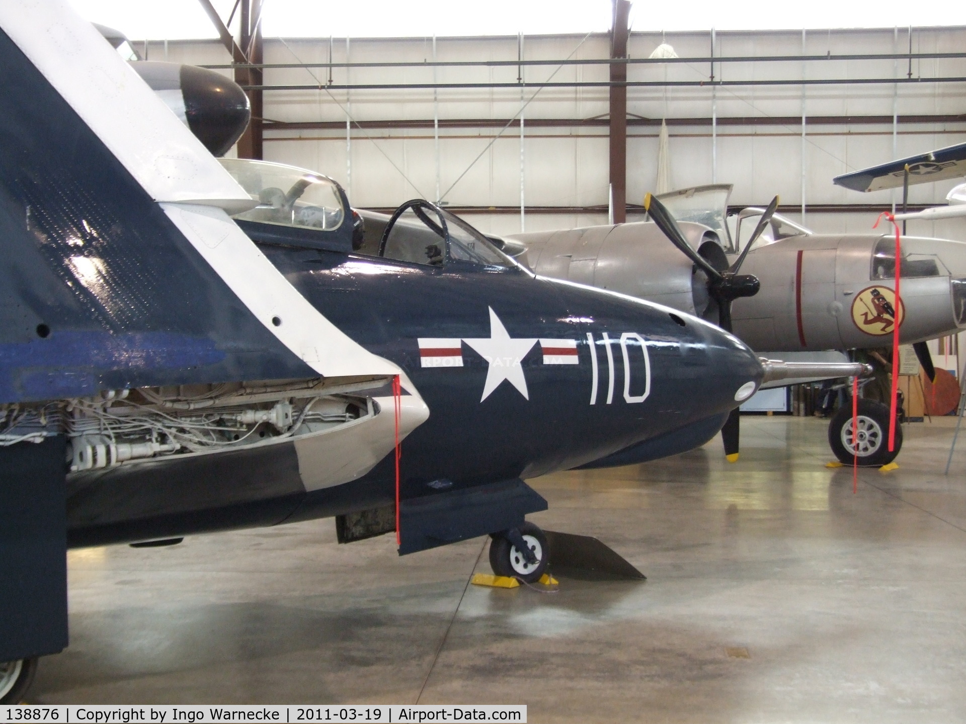 138876, Grumman F9F-6 Cougar C/N Not found 138876, Grumman F9F-6 Cougar at the Pueblo Weisbrod Aircraft Museum, Pueblo CO