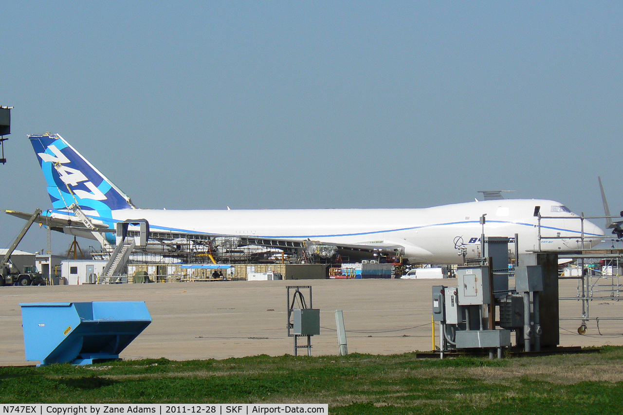 N747EX, 2010 Boeing 747-8F C/N 35808, At Kelly Field - San Antonio, TX