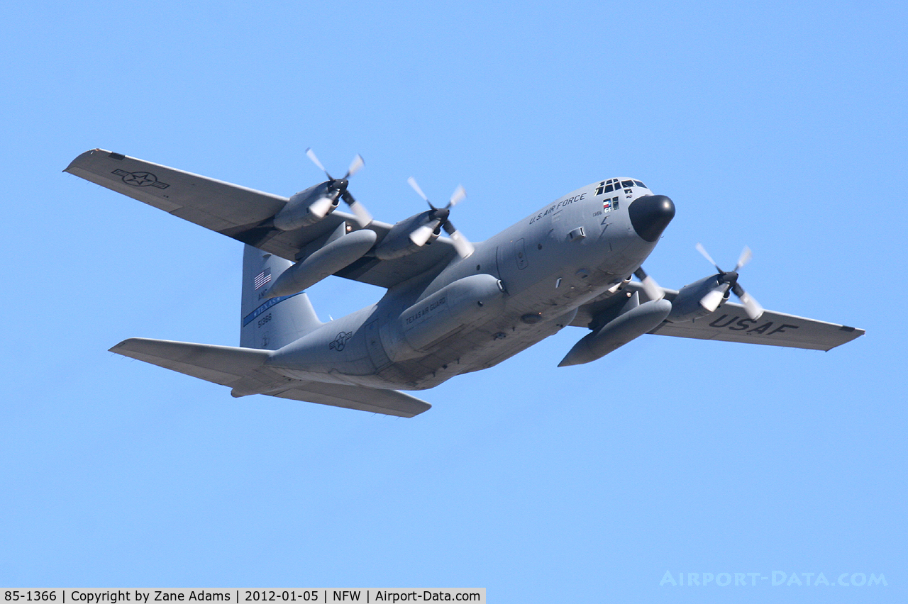 85-1366, 1985 Lockheed C-130H Hercules C/N 382-5081, At NAS Fort Worth