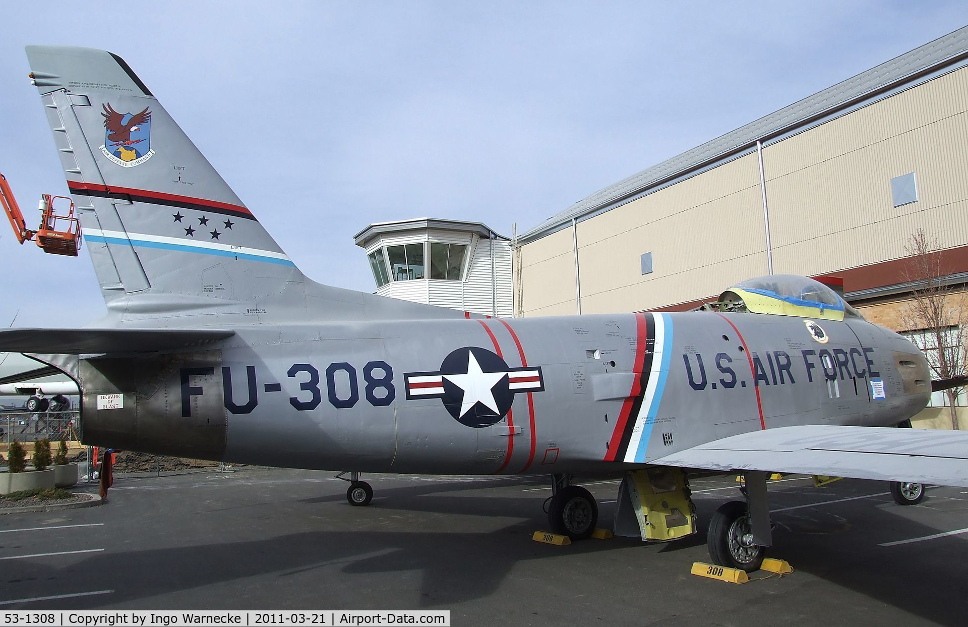 53-1308, 1953 North American F-86H-10-NH Sabre C/N 203-80, North American F-86H Sabre at the Wings over the Rockies Air & Space Museum, Denver CO