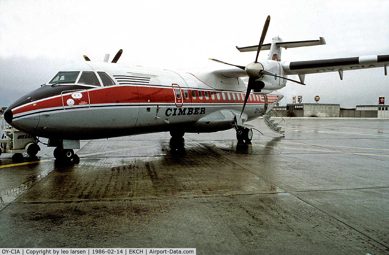 OY-CIA, 1985 ATR 42-312 C/N 005, Copenhagen Kastrup 14.2.86