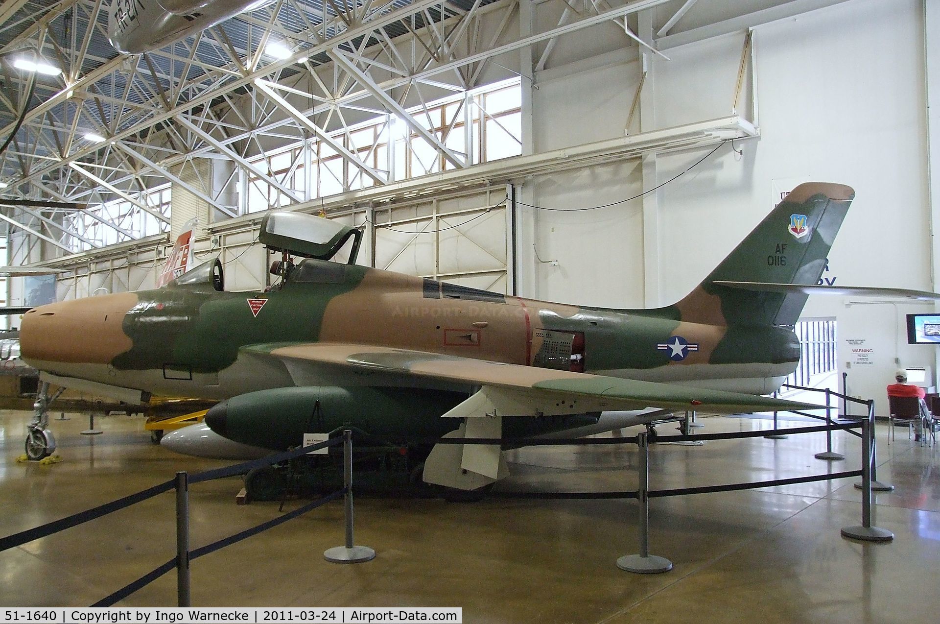 51-1640, Republic F-84F Thunderstreak C/N Not found 51-1640, Republic F-84F Thunderstreak at the Hill Aerospace Museum, Roy UT