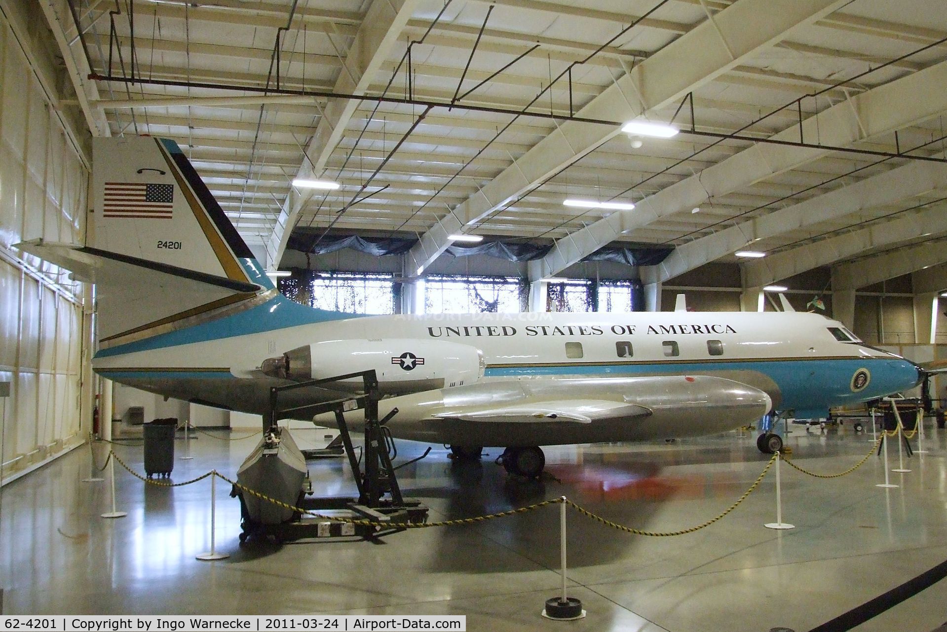 62-4201, 1963 Lockheed L-1329 (C-140B) Jetstar 6 C/N 5045, Lockheed VC-140B JetStar at the Hill Aerospace Museum, Roy UT