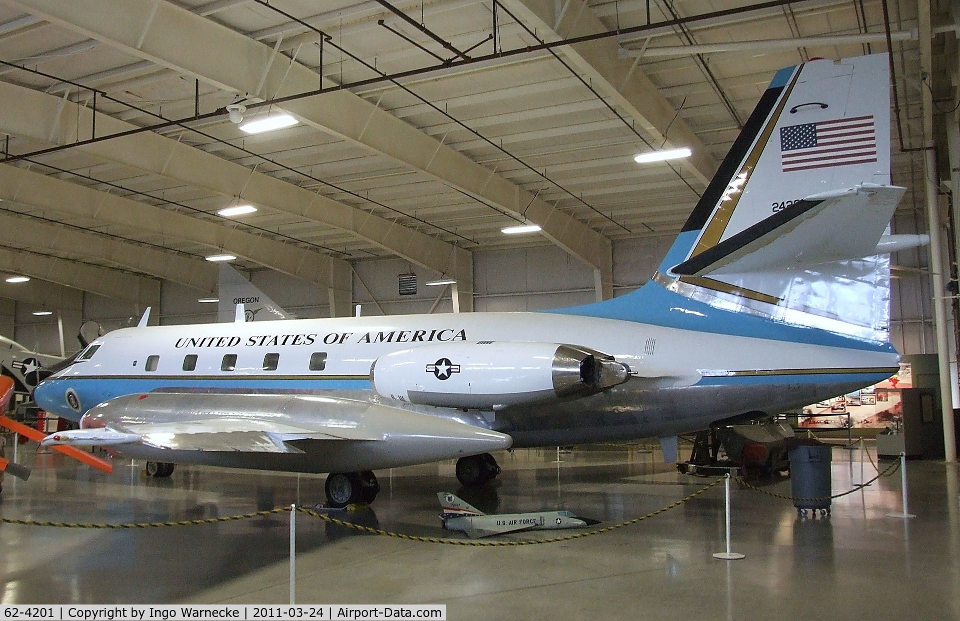 62-4201, 1963 Lockheed L-1329 (C-140B) Jetstar 6 C/N 5045, Lockheed VC-140B JetStar at the Hill Aerospace Museum, Roy UT