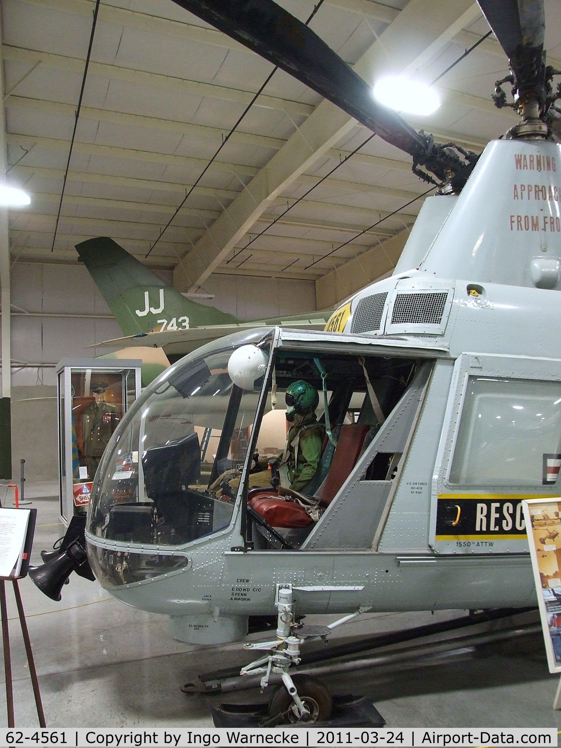 62-4561, Kaman HH-43F Huskie C/N 187, Kaman HH-43F Huskie at the Hill Aerospace Museum, Roy UT