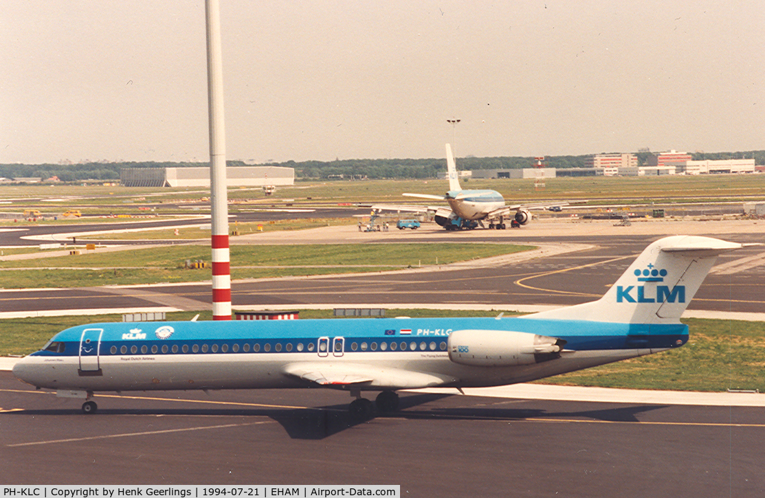 PH-KLC, 1989 Fokker 100 (F-28-0100) C/N 11268, KLM