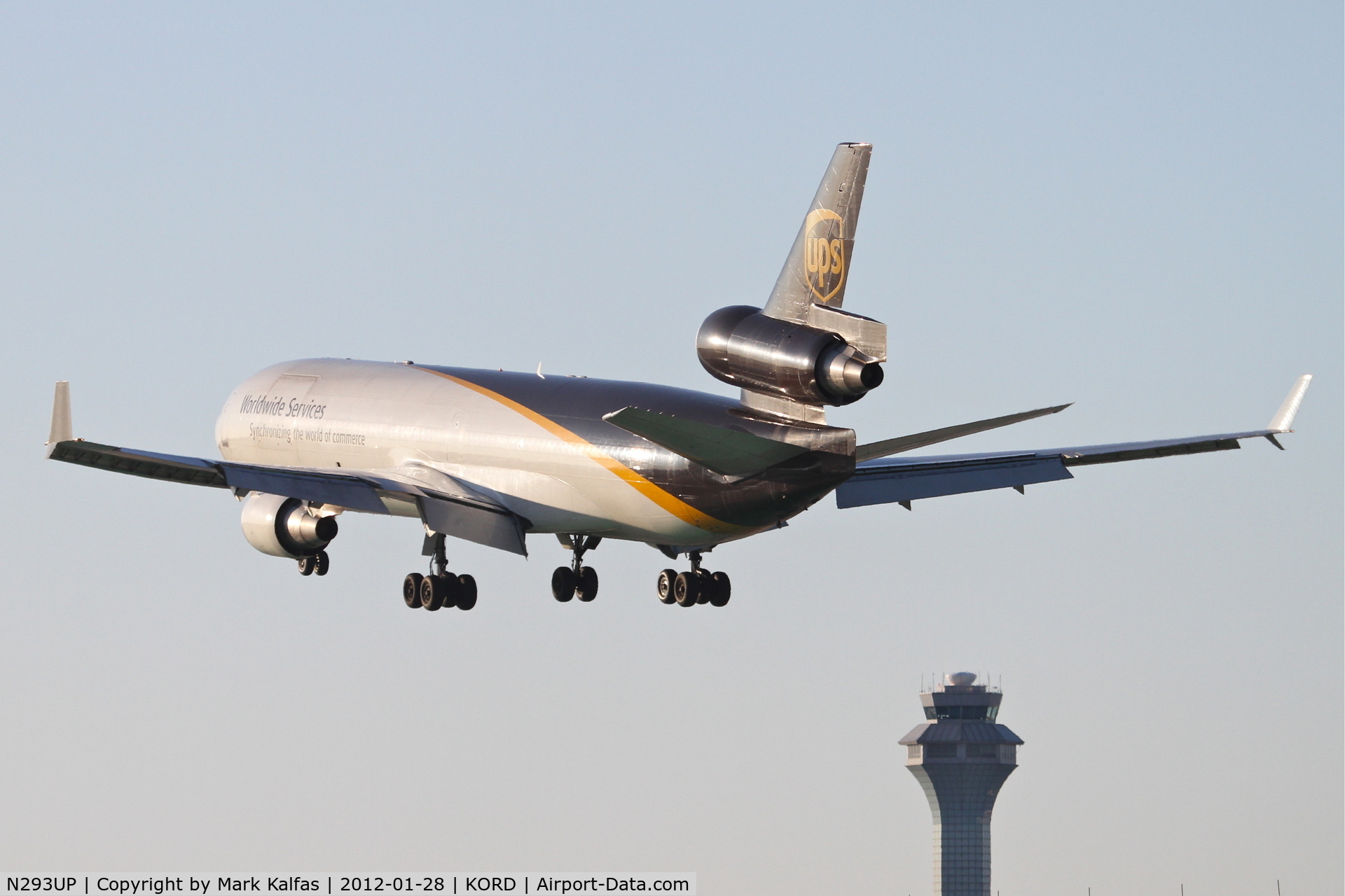 N293UP, 1991 McDonnell Douglas MD-11F C/N 48473, UPS McDonnell Douglas MD-11F, arriving from Cologne Bonn - EDDK / CGN, RWY 28 approach KORD.