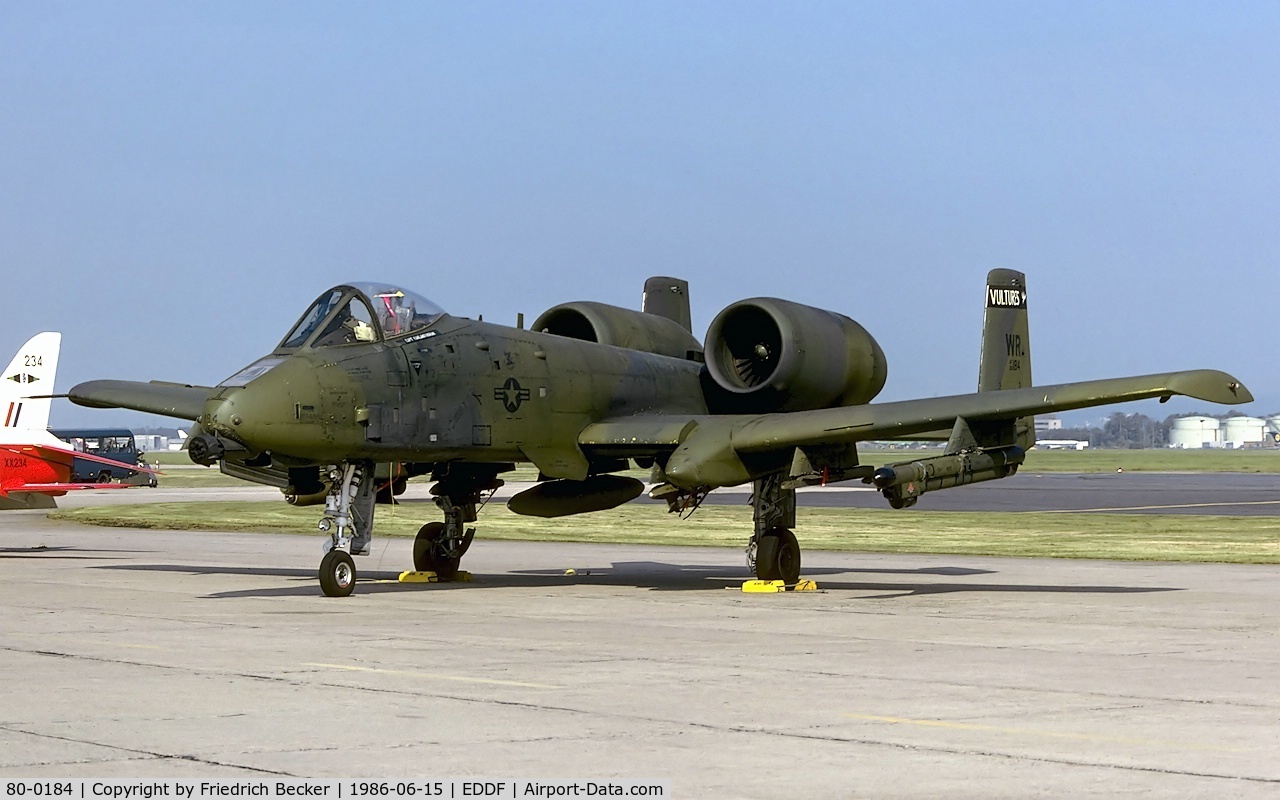 80-0184, 1980 Fairchild Republic A-10A Thunderbolt II C/N A10-0534, static display