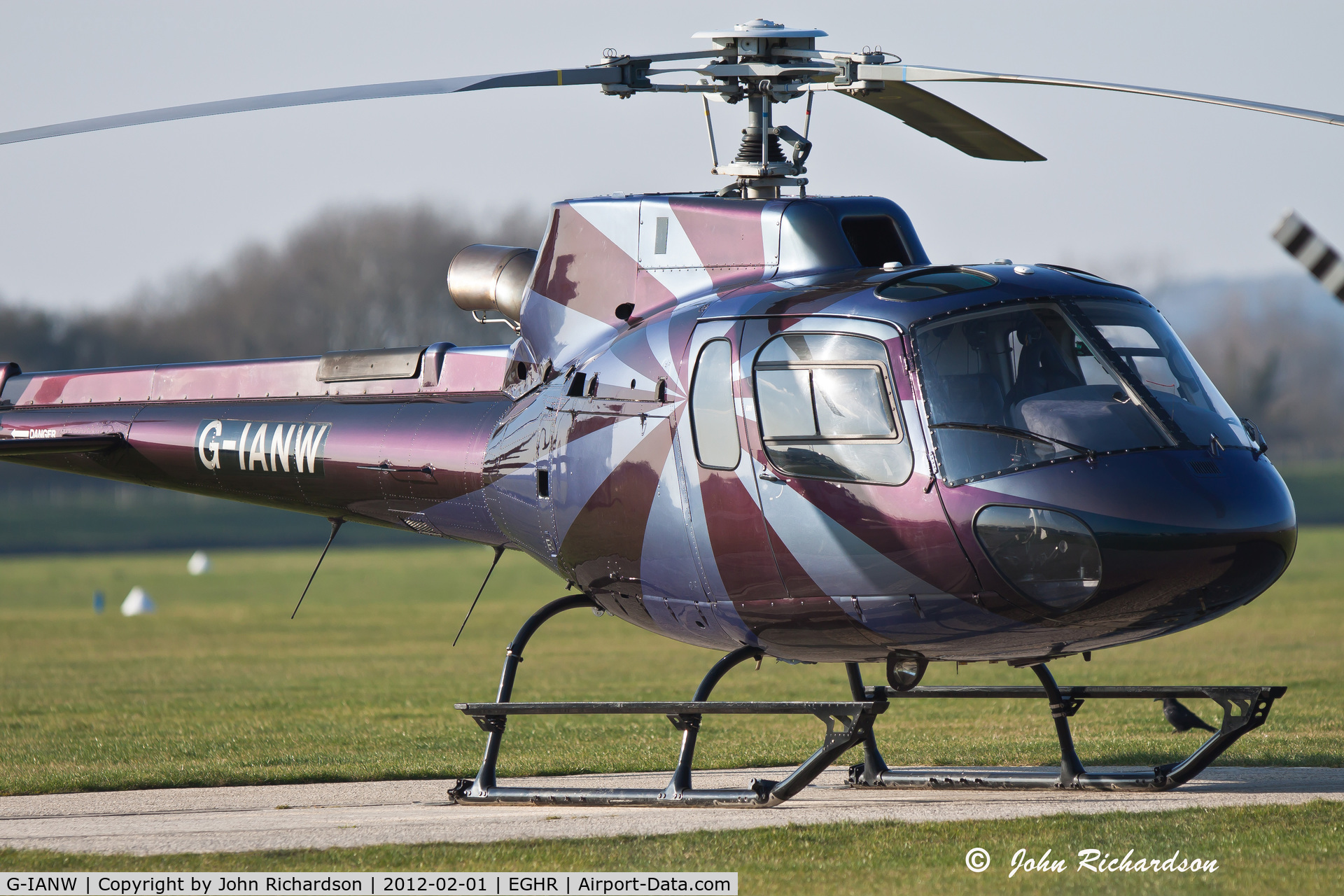 G-IANW, 2000 Eurocopter AS-350B-3 Ecureuil Ecureuil C/N 3447, On the Heli pad at Goodwood