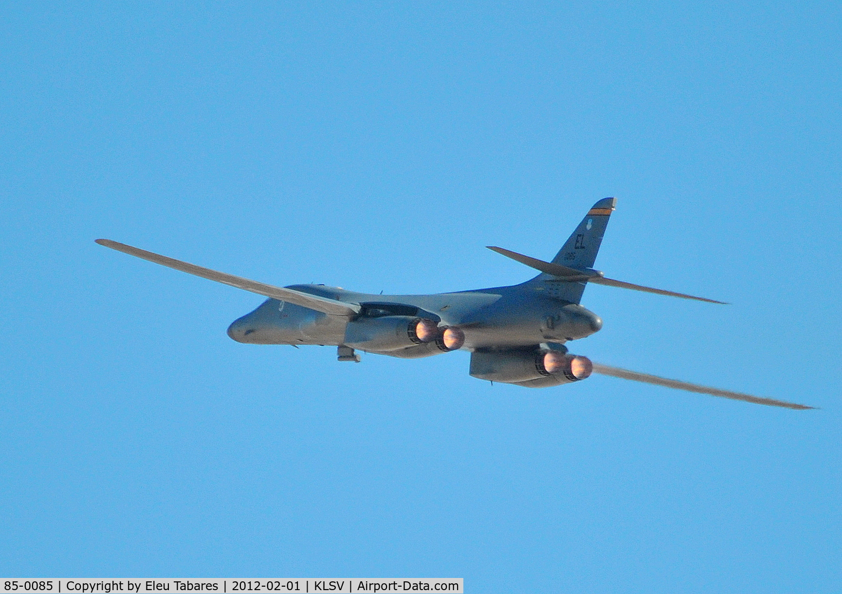 85-0085, 1985 Rockwell B-1B Lancer C/N 45, Taken during Red Flag Exercise at Nellis Air Force Base, Nevada.